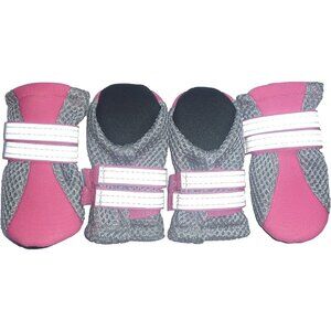 Small Dog or Puppy Soft Sole Nonslip Mesh Boots, with 2 Reflective Strap…